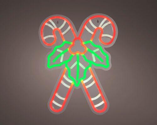LumineoLED zuurstok plastic candycanes steady binnen