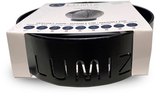 Lumiz Ring metaal d12cm zwart - afbeelding 1