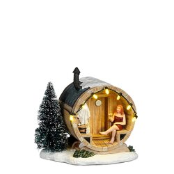 Luville Barrel sauna battery operated - l11,5xb10xh12cm - afbeelding 2