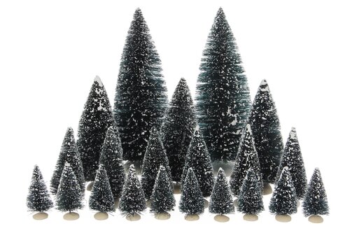 Luville Bristle tree assorted 21 pieces - h23xd8cm