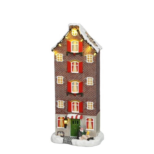 LuVille Canal house facade battery operated - l12,5xb8,5xh28,5cm