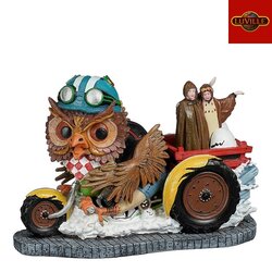 LuVille Carnaval car owl - l18xb9,5xh12,5cm