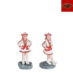 LuVille Carnaval dansers girls 2  stuks - l2,5xb3xh5cm