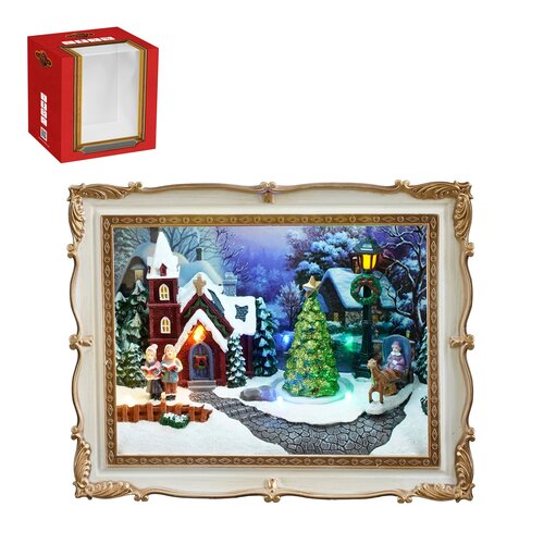 Luville Christmas fotolijst led battery operated - l24,5xb10,5xh20cm - afbeelding 1
