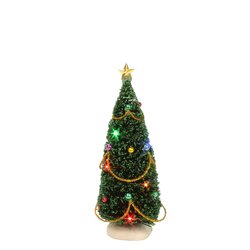 Luville Christmas tree with flashing lights battery operated - h15cm