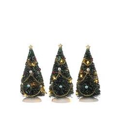 LuVille Christmas trees with flashing lights 3 pieces
