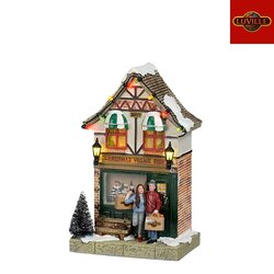 LuVille Christmas village shop battery operated - l12,5xb8,5xh20,5cm