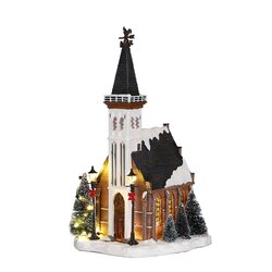 Luville Church battery operated - l15xb16,5xh31cm