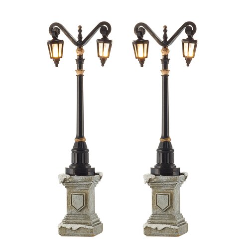 Luville Classic lantern on foot 2 pieces battery operated - h14,5cm