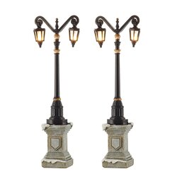 Luville Classic lantern on foot 2 pieces battery operated - h14,5cm