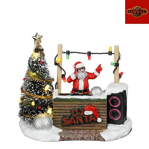 LuVille DJ Santa battery operated - l12xb7xh10cm