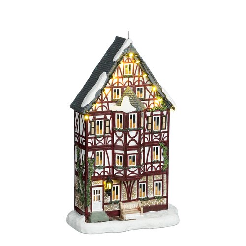 LuVille Elzas half-timbered house battery operated - l17,5xb9,5xh29,5cm