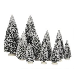 Luville Evergreen tree assorted 12 pieces - l29xw9xh30cm
