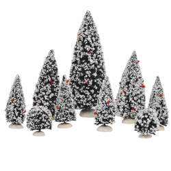 LuVille Evergreen tree assorted 9 pieces