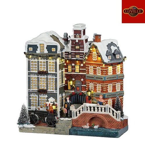 LuVille Facade street Amsterdam battery operated - l20,5xb11xh25cm