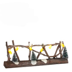 Luville Fence lighted with trees battery operated - l19xb3xh7,5cm
