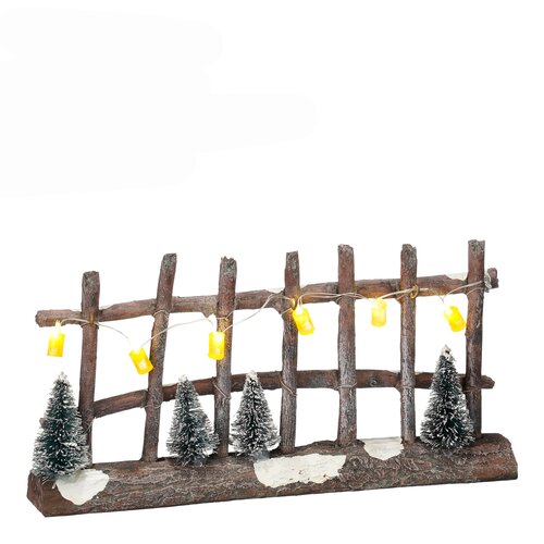 Luville Fence lighted with trees battery operated - l19xb3xh9,5cm