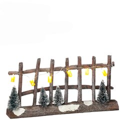 Luville Fence lighted with trees battery operated - l19xb3xh9,5cm