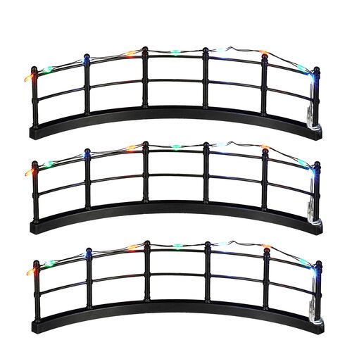 Luville Fence multicolour 3 pieces battery operated - l15,5xb13,5xh4cm