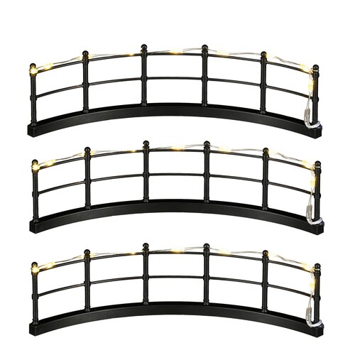 Luville Fence warm white 3 pieces battery operated - l15,5xb13,5xh4cm - afbeelding 1