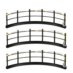 Luville Fence warm white 3 pieces battery operated - l15,5xb13,5xh4cm - afbeelding 2