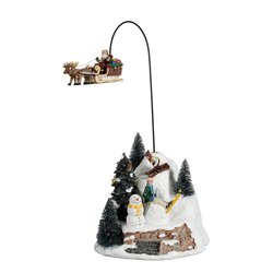 LuVille Flying Santa battery operated - l16xb17xh15,5cm