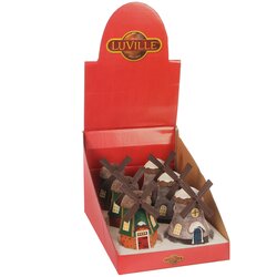 Luville Holland windmill 2 assorted battery operated display - l11xb11xh18cm
