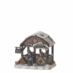 Luville Horse stable brown battery operated - l13xw11xh11,5cm