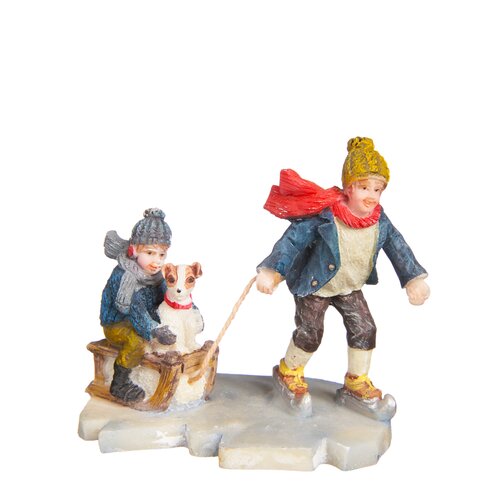 Luville Ice skating with friend - l6,5xw4,5xh6cm