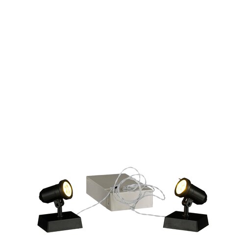 Luville Lamp zwart 2 stuks battery operated - l4xb3,2xh4,5cm