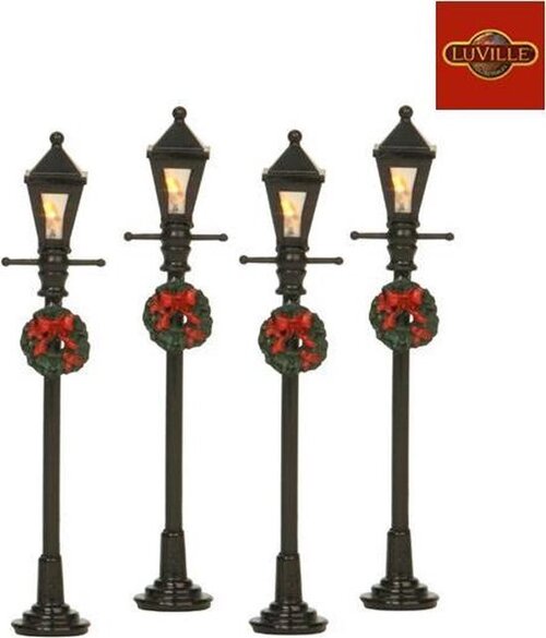 LuVille Lantern 4 pieces battery operated - h10,5cm