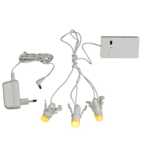 Luville Light bulb chain 3 pieces battery operated with adapter - l15cm