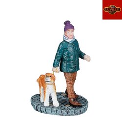 LuVille Man walking his dog - l5xw4xh7cm