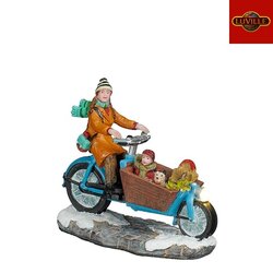 LuVille Mom on her cargo bike battery operated - l9,5xb4xh8cm
