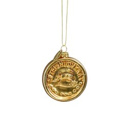 Luville Ornament ezeltje strek je goud - l6xb1xh7cm - afbeelding 1