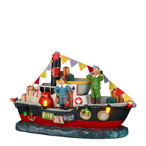 Luville Pakjesboot small werkt op batterijen - l13xb6xh9cm