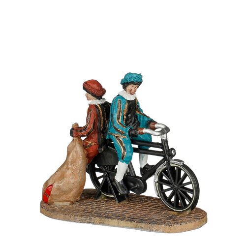Luville Pieten op fiets - l10xb5xh8cm