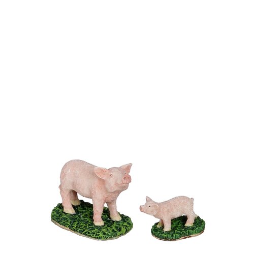 LuVille Pigs and piglets 2 stuks - l5xb3xh4cm