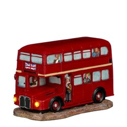 Luville Red double-decker battery operated - l17xb8,5xh11cm