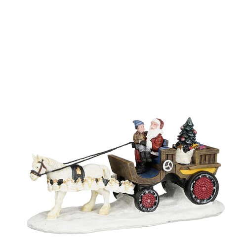 LuVille Santa on his sleigh - l17xb7xh8cm