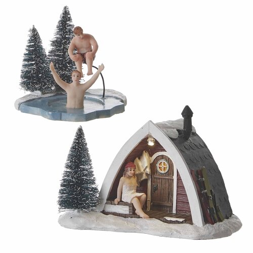 Luville Sauna ritual battery operated 2 pieces - l15xw10xh11cm