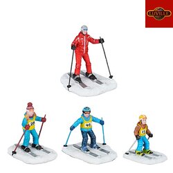 LuVille Ski teacher with childeren 4 pieces - l5,5xw6,5xh7cm