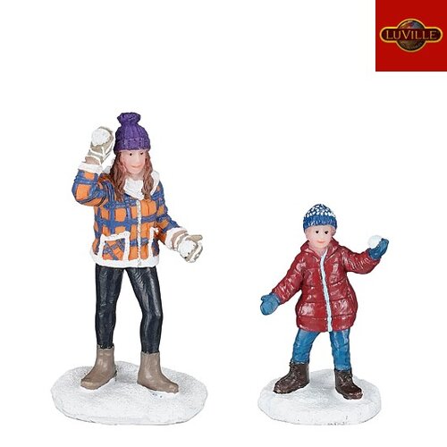 LuVille Snowball fight women and child 2 pieces - l3,5xw3xh7cm
