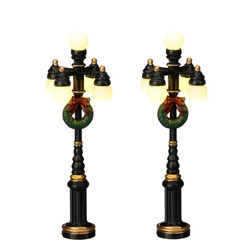 Luville Street lantern 2 pieces battery operated - l3,5xb3,5xh12cm