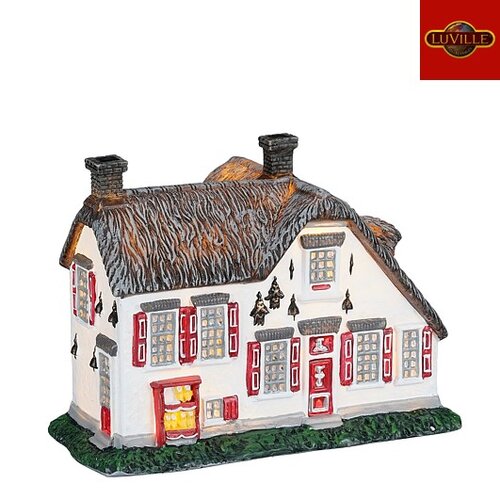LuVille Wooden shoe led battery operated - l20,5xw14xh15cm