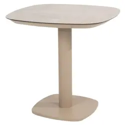 Manolo eettafel latte met geprint keramiek tafelblad 75 x 75 cm.