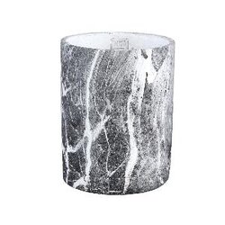PTMD Marmy Black cement cilinder pot marble print L