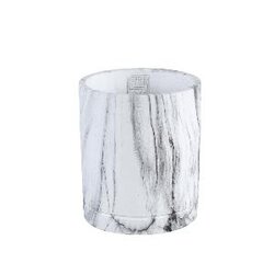 PTMD Marmy White cement cilinder pot marble print M