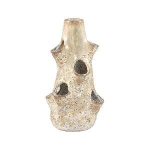 PTMD Marshali Cream ceramic vase with dents L