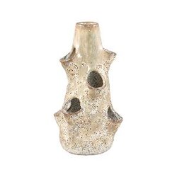 PTMD Marshali Cream ceramic vase with dents L